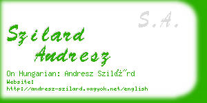 szilard andresz business card